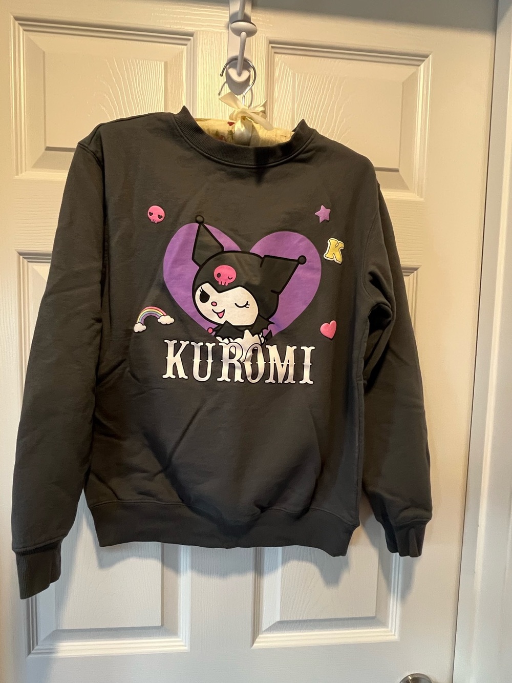 KUROMI Sweatshirt 
Size: Medium 
Color: Dark Gray